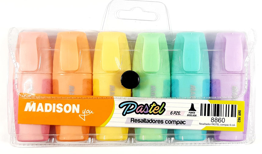 Resaltador MINI Pastel Marko en set 6 Colores