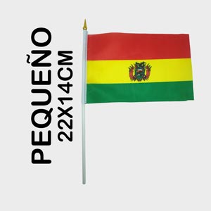 Banderitas mango plastico tricolor  MEDIANO 21X30