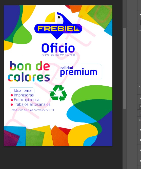 Papel Bond Frebiel de 15 Colores 75gr. Tamaño (CARTA) 500hjs.