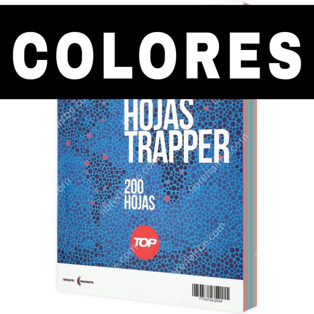 Hojas Traper TOP Colores 200hjs