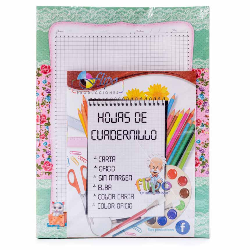 Hojas Cuadernillo Carta Full Color 100box