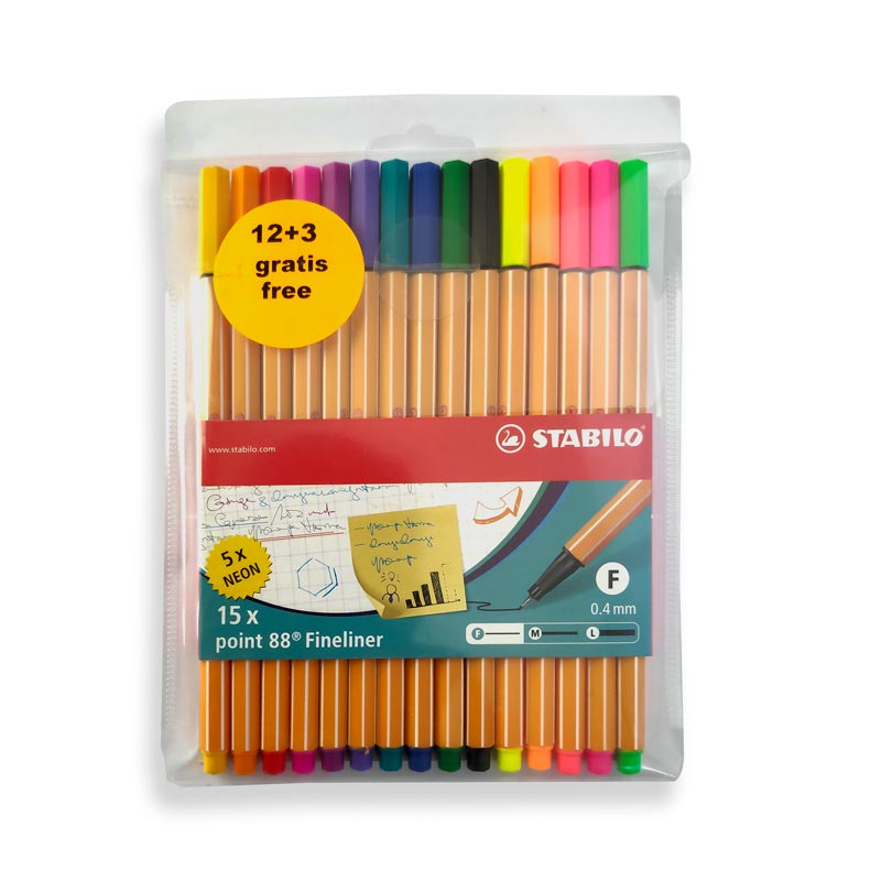 Micropunta Stabilo Point 88 15 Colores