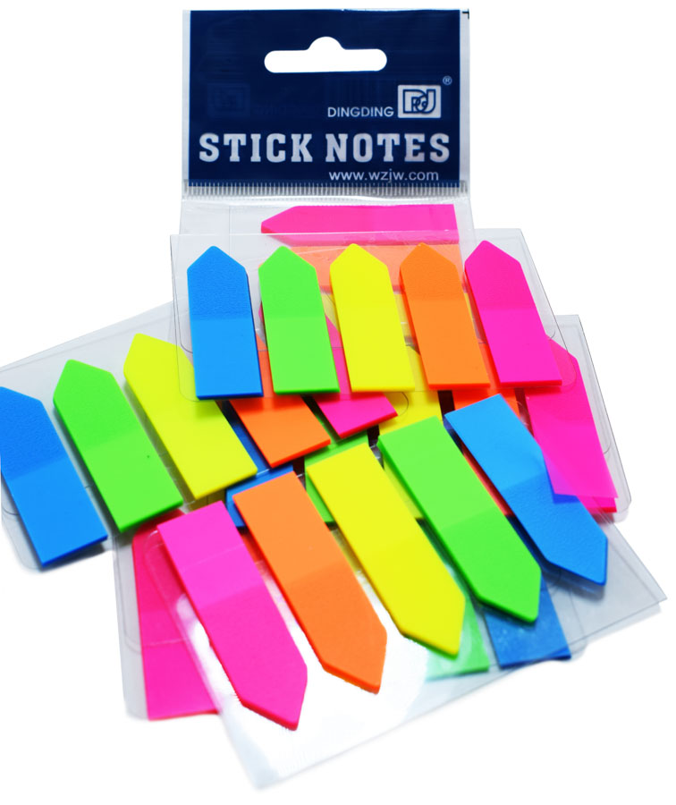 Pestañas Plasticas Bandera 5 Colores 100PCS