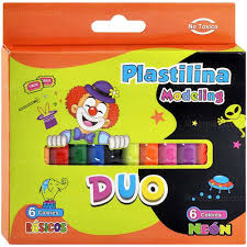 Plastilina modeling coral redonda Madison 12 colores