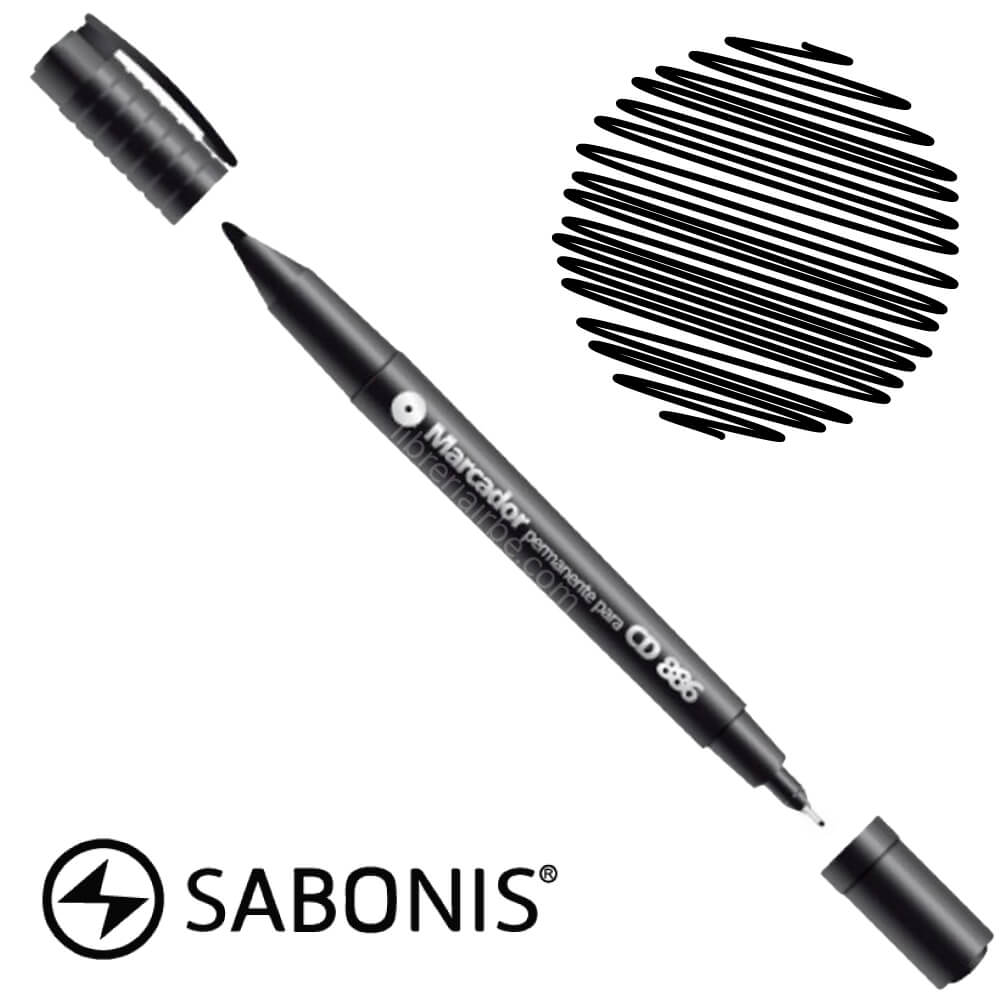 Marcador Indeleble Sabonis Doble Punta CD / DVD 12pcs