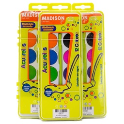 [6937] Acuarelas Madison 12 colores