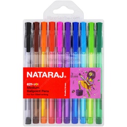 [621-JOI] Boligrafo 621 Nataraj 10 Colores