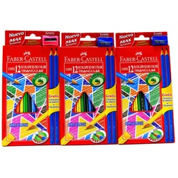 [120112+3gr] Color largo Faber Castell 12 colores + 2 lapices