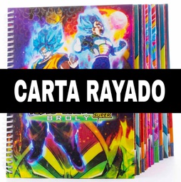 [ANLL-CAR-RAY] Anillado Artesanal Carta RAYADO 100hjs.