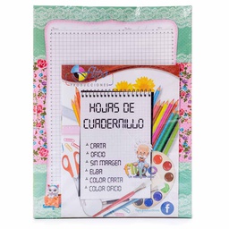 Hojas Cuadernillo Carta Full Color 100box