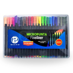 [FL24] Micropunta Fineliner Benma Rigido de 24 colores
