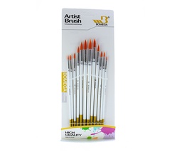 [A0018R] Pincel Blanco REDONDO en set #1-12 12pcs