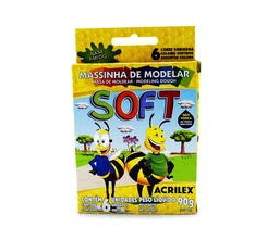 [7316] Plastilina Acrilex Soft 90g pequeña 6 col.