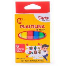 [MK-130G-6C] Plastilina Marko 6 Colores