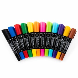 [G122] Marcador Permanente Benma Doble Punta de 12 Colores