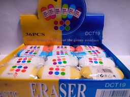 [DCT19] Borrador Ovalado Suntop de Colores 36PCS