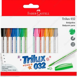 [032] Boligrafo Faber Trilux 12 Colores
